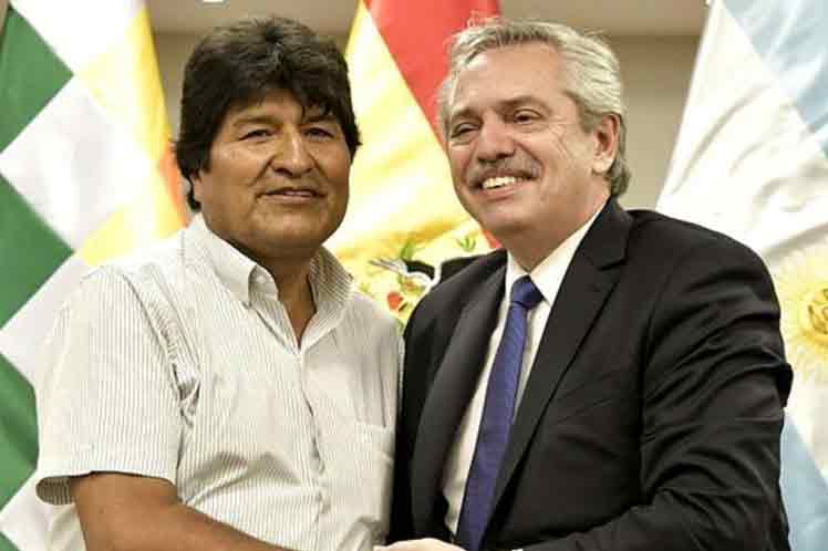 Resultado de imagen para Alberto Fernandez presidente electo de Argentina y Evo Morales
