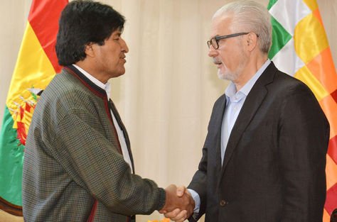 Evo Morales y Baltasar Garzón, en un encuentro en 2015.