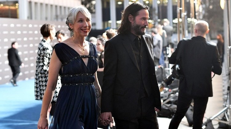 Alexandra Grant y Keanu Reeves AFP