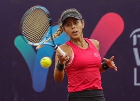 Noelia Zeballos en un partido de un torneo anterior.