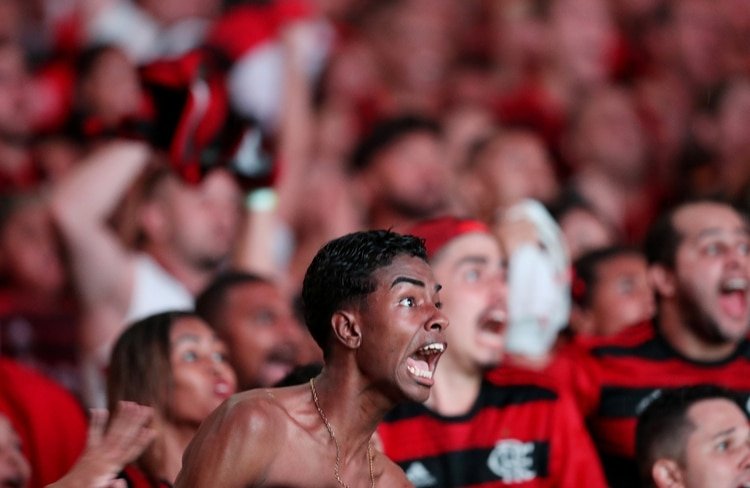 Los hinchas del Flamengo extasiados por la conquista
