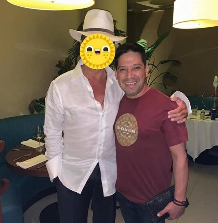 La imagen de Carranza en la que no se puede ver el rostro de Luis Miguel (Instagram)