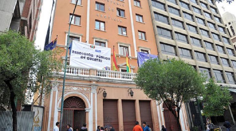 El frontis del Ministerio de Justicia. | RRSS