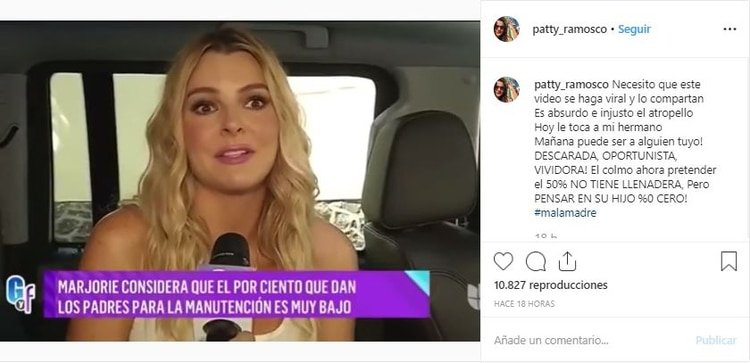 Ramosco se ha lanzado en contra de Marjorie de Sousa para defender a su hermano.