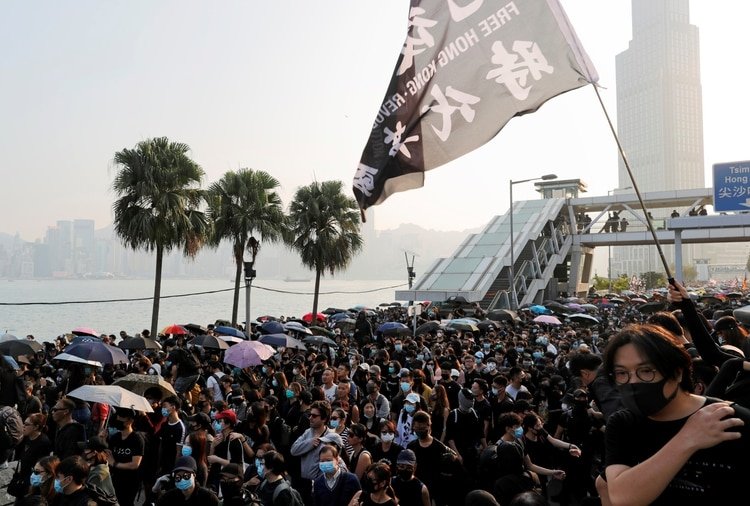 Anti-government protesters attend the 