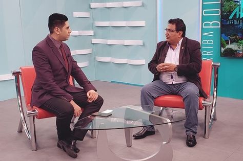 El diputado Amílcar Barral en la entrevista en Bolivia Tv.