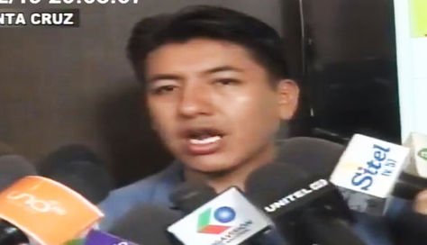 Pumari, en declaraciones a la prensa en Santa Cruz.