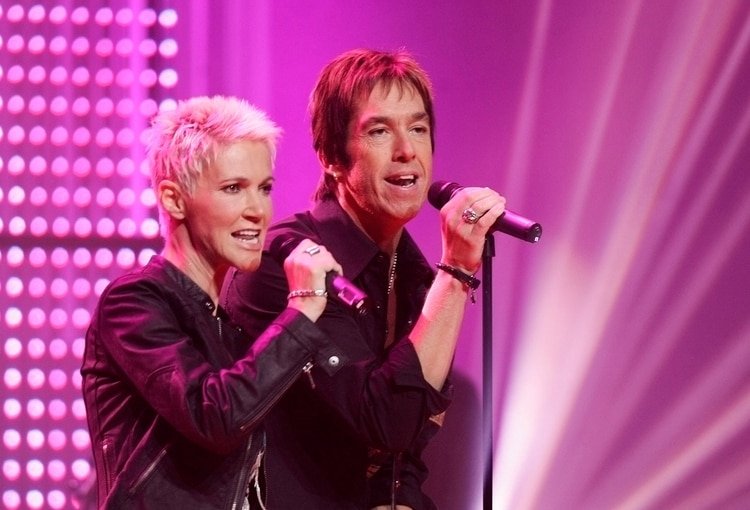 Marie Fredriksson y Per Gessle de Roxette en un show de televisión en octubre de 2006 (Reuters)