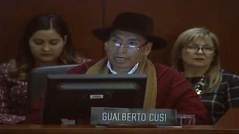 Cusi en la OEA: "Evo y el MAS pretendieron matar la democracia en Bolivia"