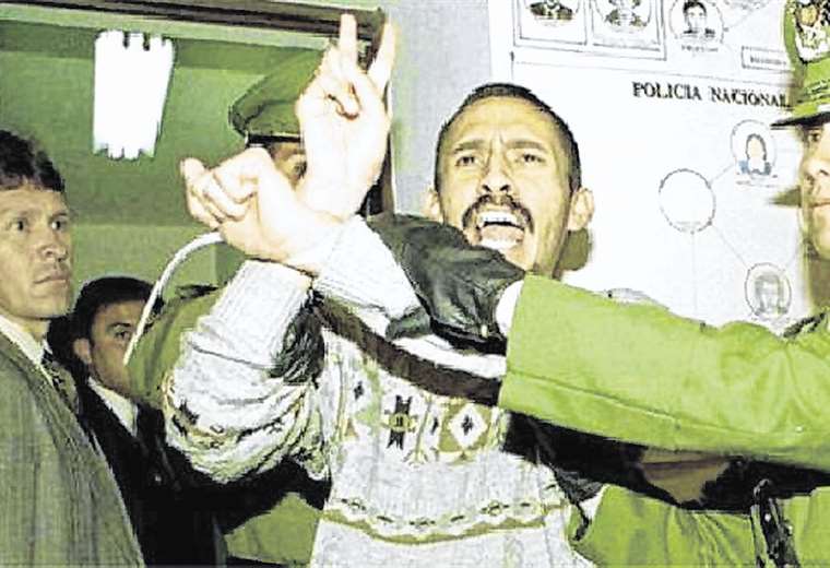 Óscar Martín Serna Ponce, cuando fue detenido por la Policía, luego del secuestro a Samuel Doria Medina. Foto: ARCHIVO