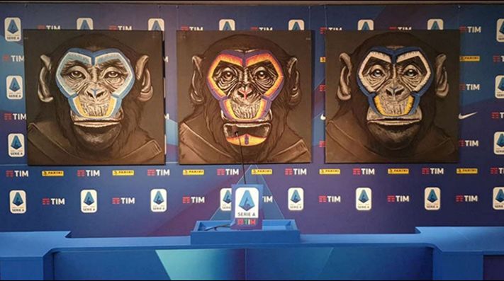 Las pinturas de unos monos contra el racismo dejaron la batahola en la liga italiana