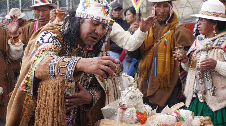 Ceremonia para celebrar el solsticio de verano. | EFE