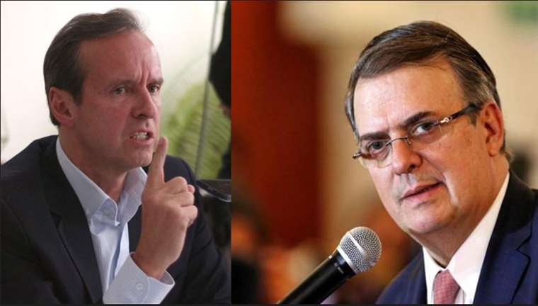 Ebrard (derecha) se manifestó sobre los dichos de Jorge Quiroga