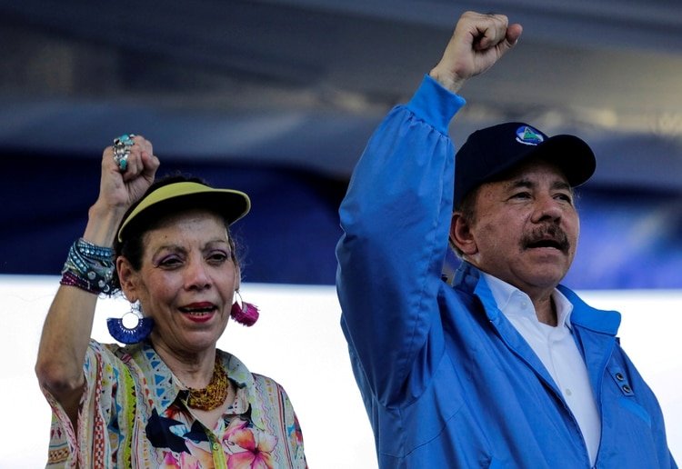 Rosario Murillo y Daniel Ortega (REUTERS/Oswaldo Rivas)
