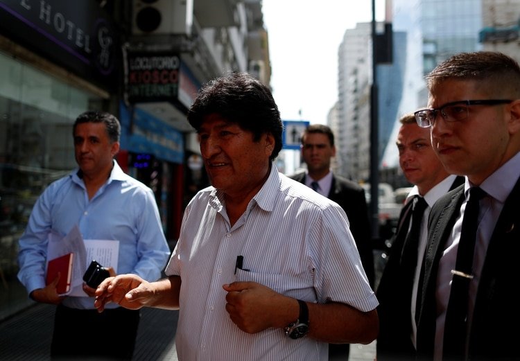 Former Bolivian President Evo Morales arrives to a news conference in Buenos Aires, Argentina December 19, 2019. REUTERS/Agustin Marcarian