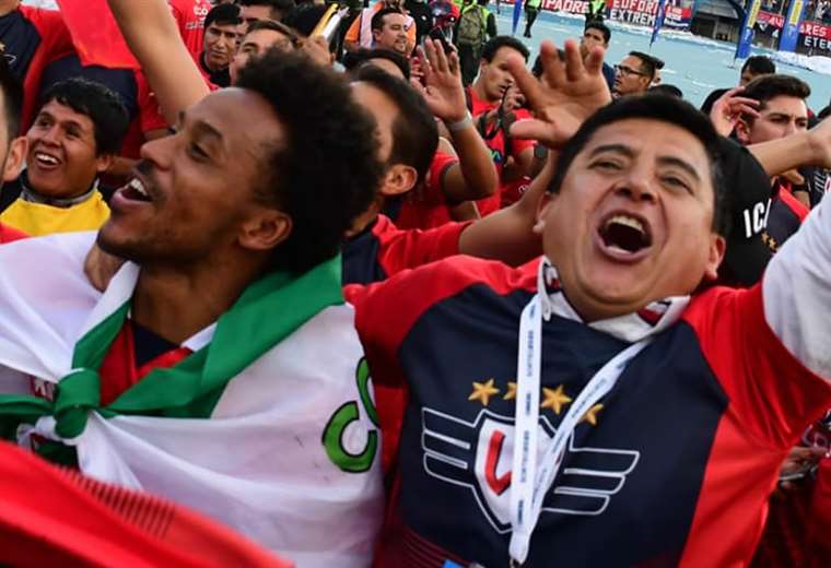 Gróver Vargas celebrando el título. Foto: Los Tiempos