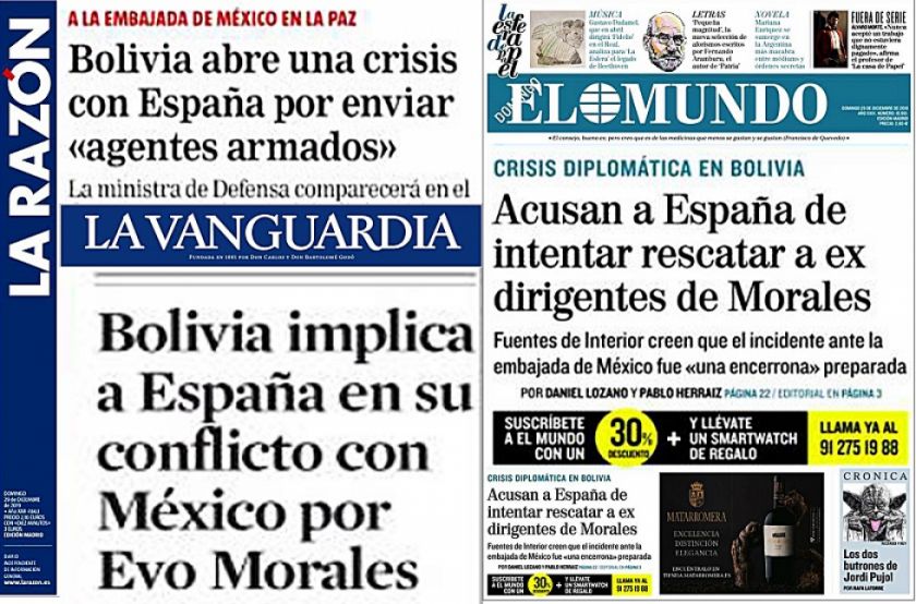 Así reflejaron los diarios españoles el incidente de los diplomáticos de ese país Así reflejaron los diarios españoles el incidente de los diplomáticos de ese país