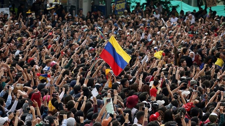 Las protestas enmarcadas en el gran paro nacional fueron uno de los principales eventos políticos del año en Colombia. 