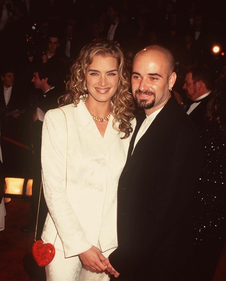 Brooke Shields con Andre Agassi en 1999 (Grosby Group)