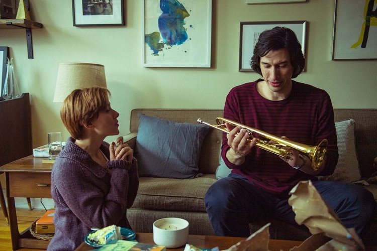 Adam Driver y Scarlett Johansson en 