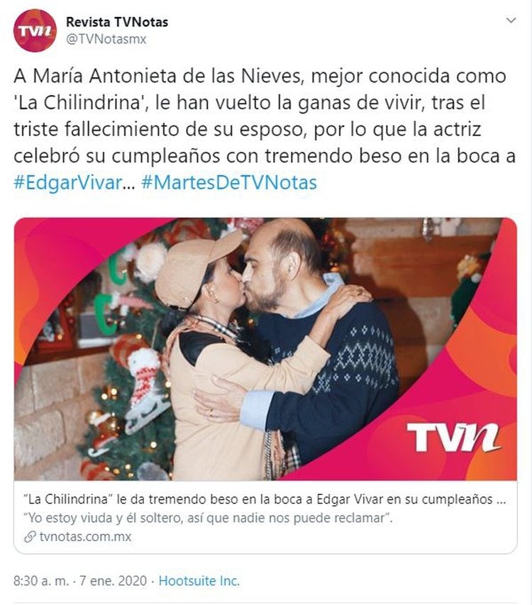 La actriz dijo que fue Vivar quien tomó la iniciativa de besarla, pero ella no puso objeción. (Foto: captura de pantalla)