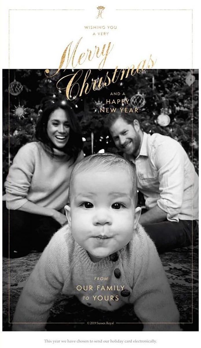 La postal navideña de los duques de Sussex con Archie
