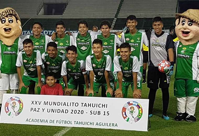 La formación de la Academia Tahuichi de este miércoles. Foto: Prensa Academia Tahuichi 