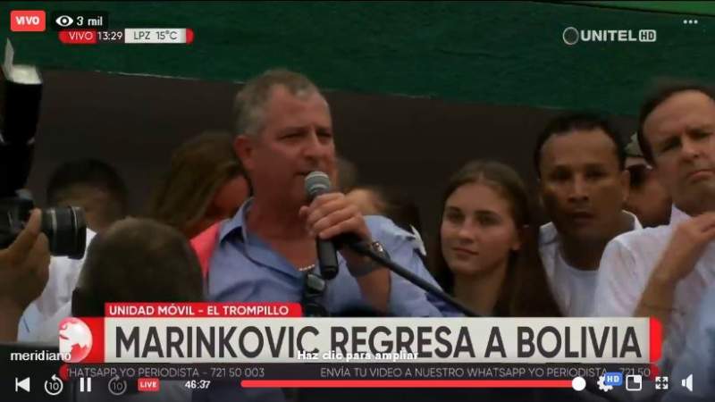 Branko llega a Santa Cruz y asumirá las riendas de la unidad del voto