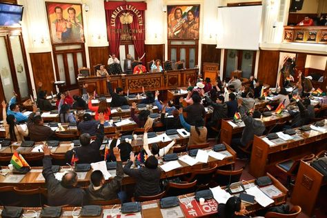 La sesión de la Cámara de Diputados. Foto: @Diputados_Bol 