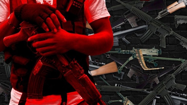 Las armas del narco en México (Foto arte: Jovani Pérez Silva/ Infobae)