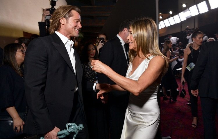 El esperado reencuentro de Brad Pitt y Jennifer Aniston (AFP)