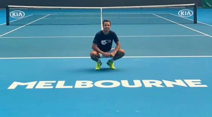 Hugo Dellien, la raqueta número uno de Bolivia, se enfrentará a Nadal en Australia. Foto. Prensa Dellien