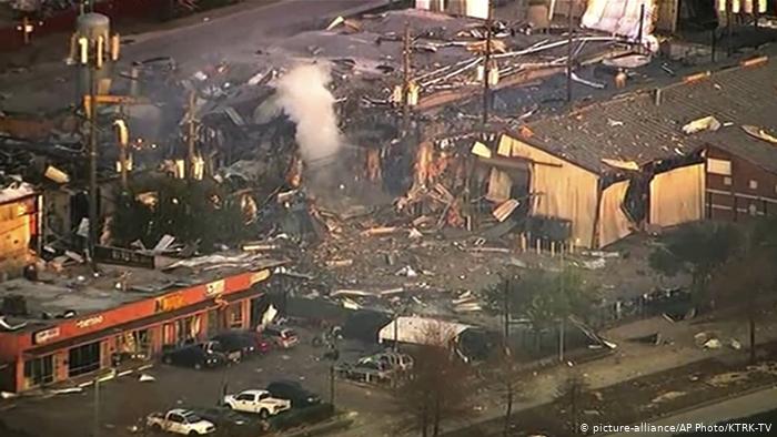 Explosión en Houston, Texas, EE. UU. (24.01.2020).