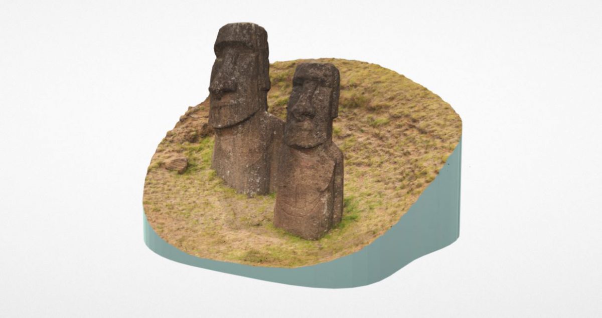 isla de pascua en 3D