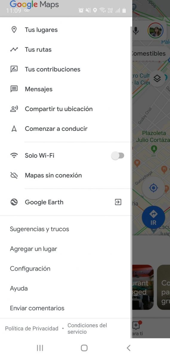Para activar el modo offline hay que ingresar al menú de configuración
