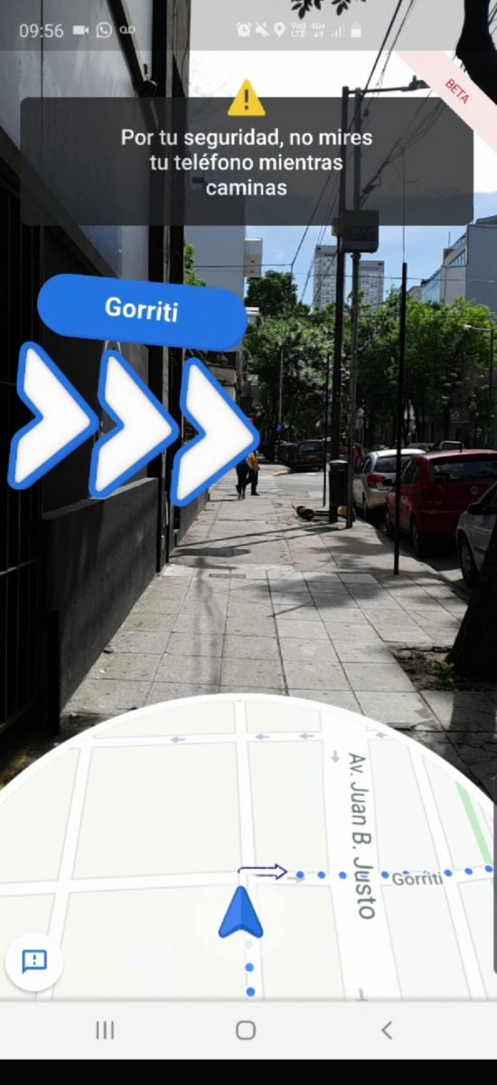 Live View permite hacer recorridos con realidad aumentada por medio de Google Maps.