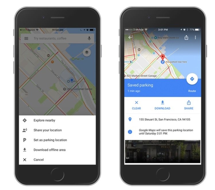 Desde 2017 Google Maps permite guardar dónde se estacionó el auto.