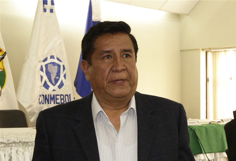 César Salinas, presidente de la Federación Boliviana de Fútbol. Foto. APG Noticias