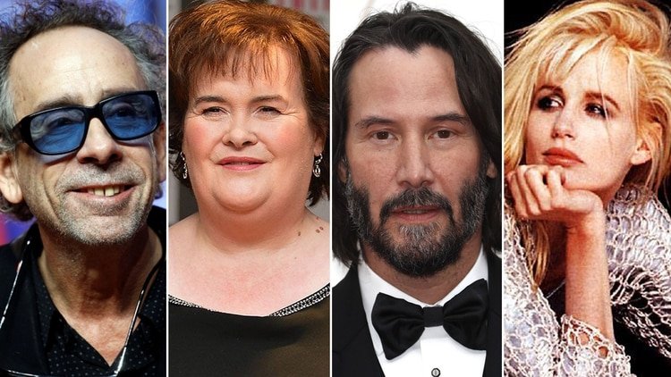 Tim Burton, Susan Boyle, Keanu Reeves y Daryl Hannah