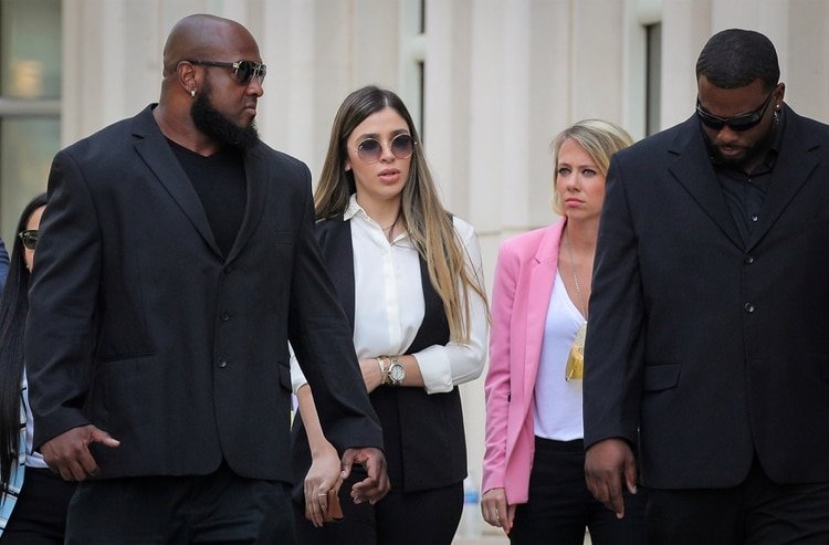 Emma Coronel durante el juicio de Joaquín