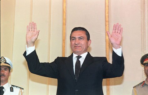 El presidente reelegido de Egipto, Hosni Mubarak, el 23 de octubre de 1987.
