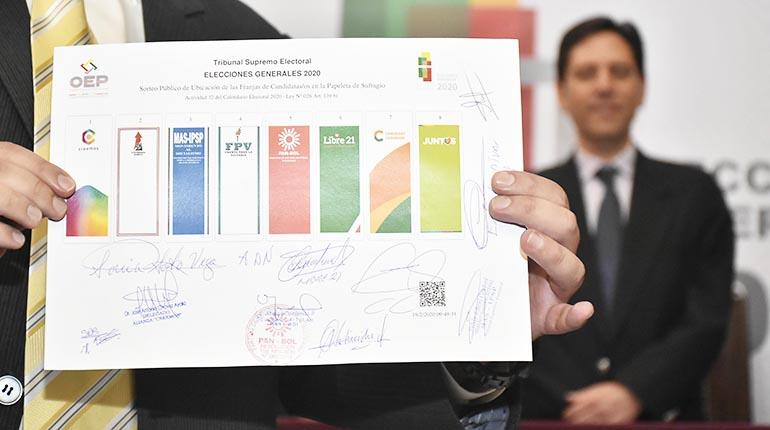 La papeleta con los candidatos para las elecciones del próximo 3 de mayo. | APG