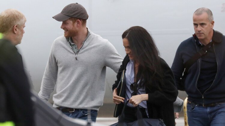 Los duques de Sussex llegando a Canadá tras un viaje de negocios en Miami /The Grosby Group