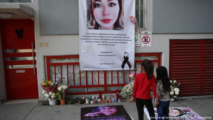 Homenaje a Ingrid Escamilla, y protesta por su asesinato en febrero de 2020.
