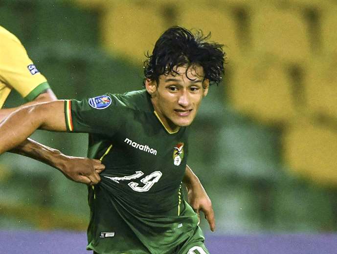 Víctor Ábrego, goleador de la selección sub-23 de Bolivia. Foto. Archivo