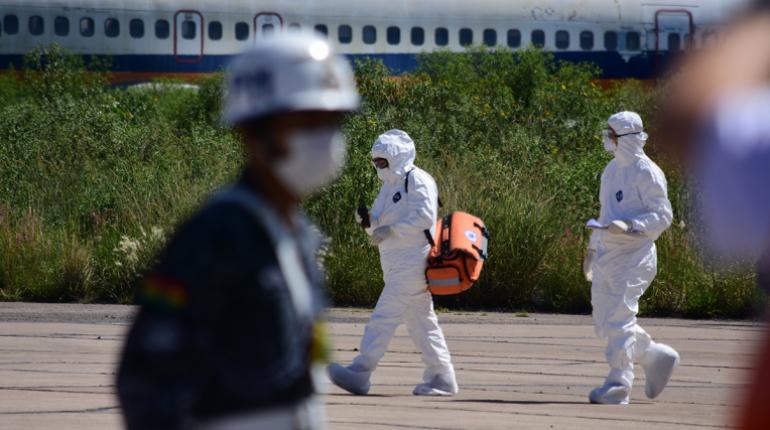Labores preventivas en el aeropuerto Jorge Wilstermann de Cochabamba. | José Rocha