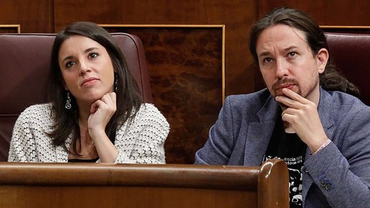 Irene Montero y Pablo Iglesias, miembros del gobierno socialista de Pedro Sánchez