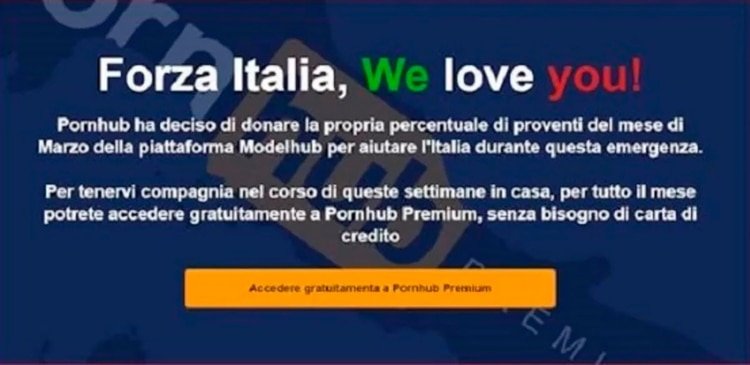 El mensaje oficial de Pornhub