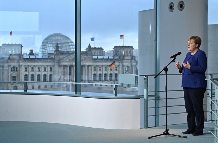 La canciller alemana Angela Merkel (John Macdougall/Pool via REUTERS)