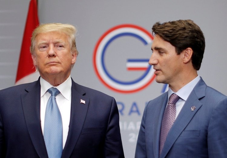 Donald Trump y Justin Trudeau (REUTERS/Carlos Barria/archivo)